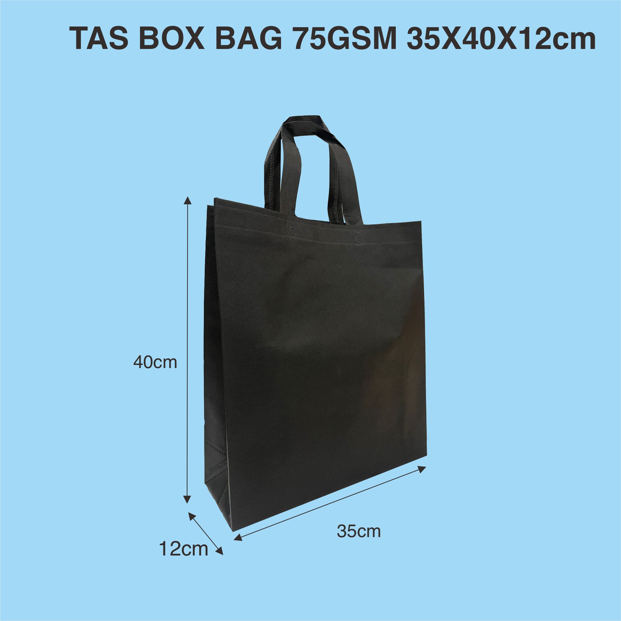 Tas Spunbond Goodie Bag Box Bag 35x40x12cm 75gsm Box Bag Extra Large Tas Spunbond Furing 1923