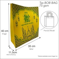 Tas spunbond lebaran box bag 35x40x12cm tas lebaran bawah kotak tote bag lebaran