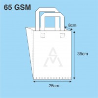 tas spunbond press bawah lipat samping 65 gsm 25x35x8cm