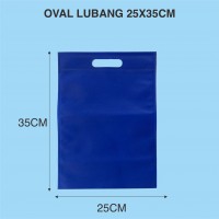 Tas Pond Oval 65 GSM tas goodie bag handle lubang