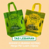 Tas spunbond lebaran box bag 35x40x12cm tas lebaran bawah kotak tote bag lebaran