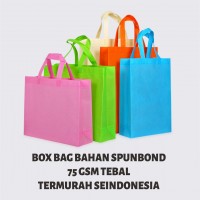 Goodie Bag Spunbond Press Handle Box Bag 30x35x10cm 75gsm Tas Press Box dengan Tali