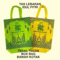 Tas spunbond lebaran box bag 35x40x12cm tas lebaran bawah kotak tote bag lebaran