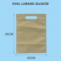 Tas Pond Oval 65 GSM tas goodie bag handle lubang