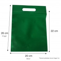 Goodie Bag Spunbond Tas Spunbond Pond Tanpa lebar Samping 20x26cm 65gsm