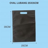 Tas Pond Oval 65 GSM tas goodie bag handle lubang