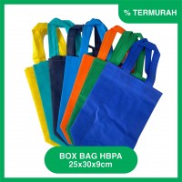 Goodie Bag Spunbond Press Handle Box Bag 25x30x10cm 75gsm Tas Press Box dengan Tali