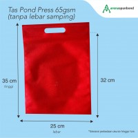 Tas Pond Oval 65 GSM tas goodie bag handle lubang