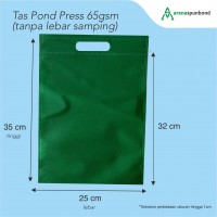 Tas Pond Oval 65 GSM tas goodie bag handle lubang